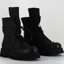 Femme Garrice Lab Bottines^Boots en Cuir hoto noires