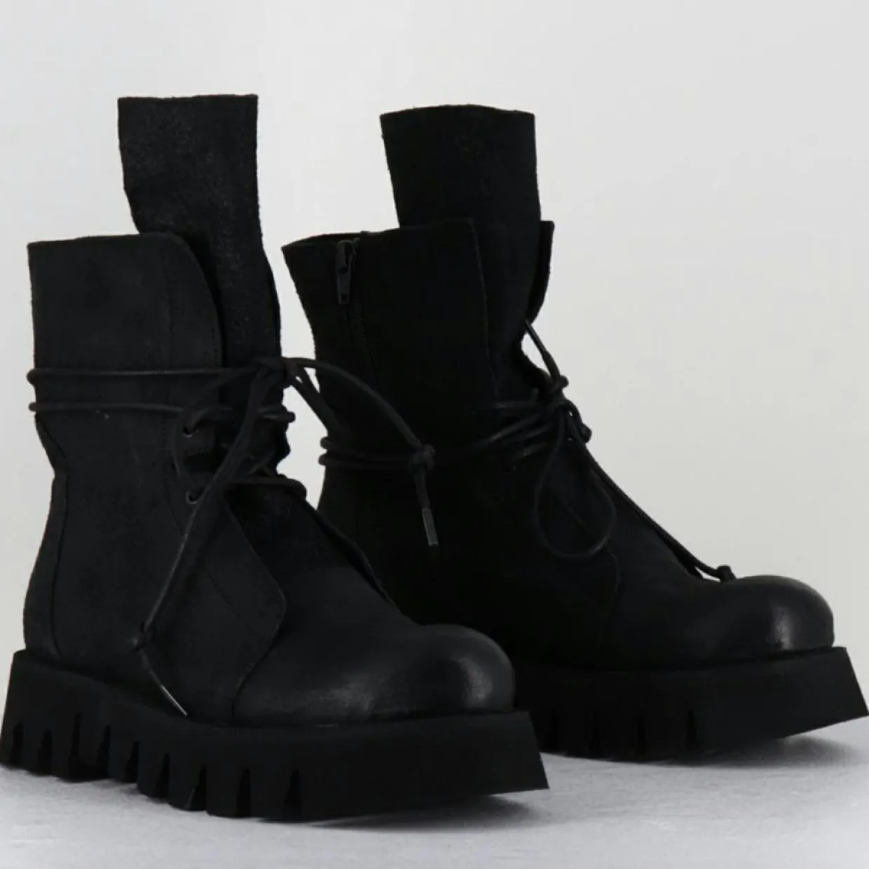 Femme Garrice Lab Bottines^Boots en Cuir hoto noires