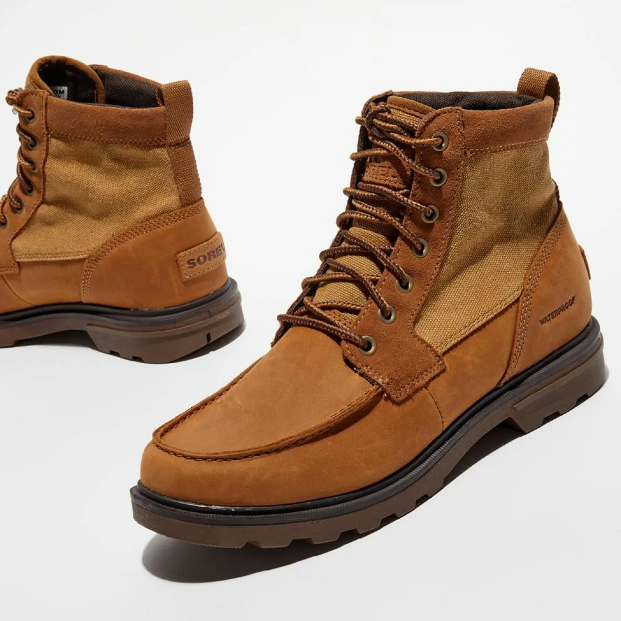 Homme Sorel Boots^Boots en Cuir imperméables Carson™Moc marron