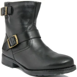 Boots en Cuir Jessica noires-Lab78 Outlet