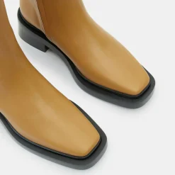 Femme Neous Bottines^Boots en Cuir Large camel - Talon 5 cm