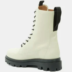 Boots en Cuir Lovi écrues-Flattered