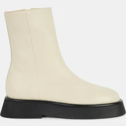 Boots en Cuir Maika écrues-Wandler