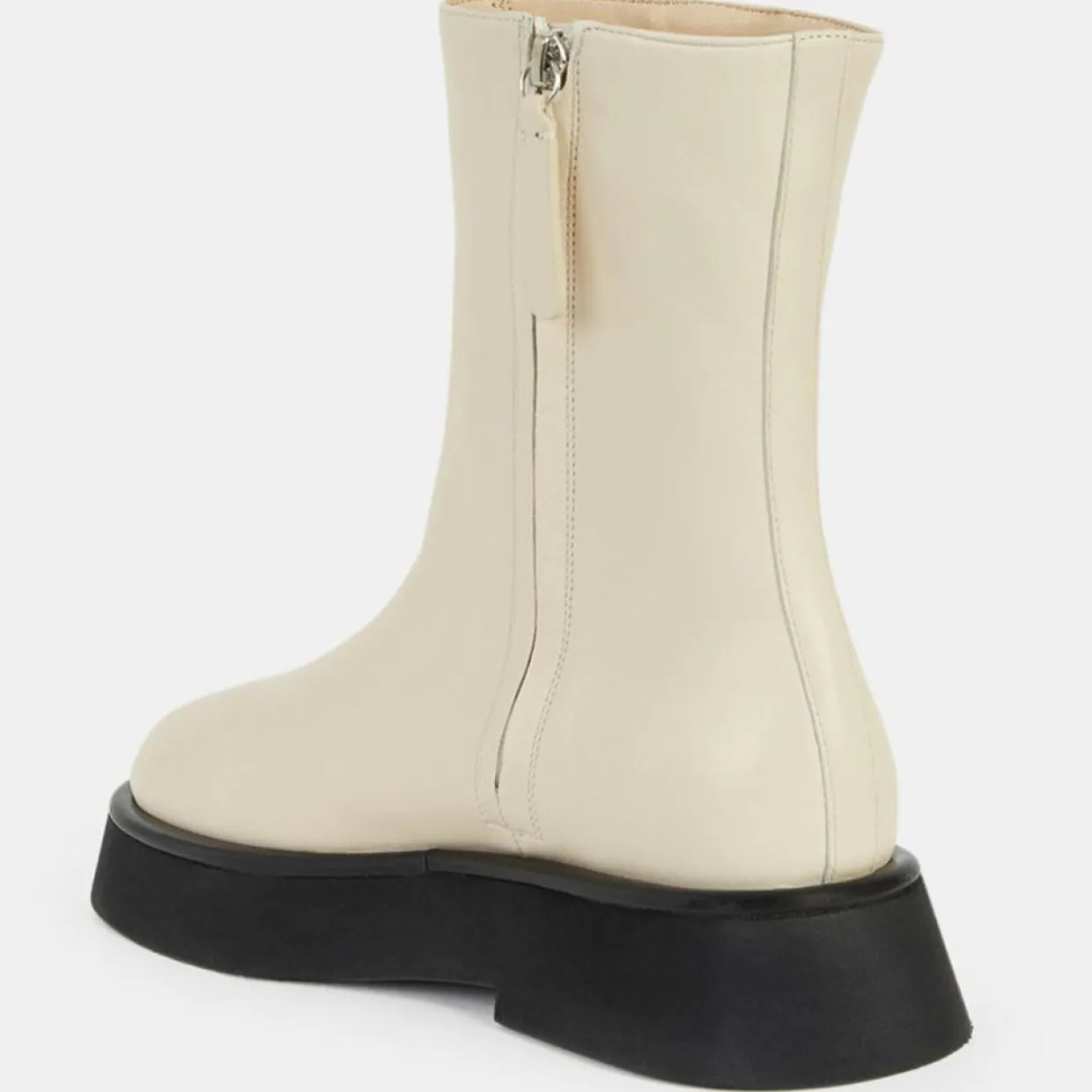 Boots en Cuir Maika écrues-Wandler