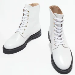 Boots en Cuir Mila Lift blanches-Stuart Weitzman Discount