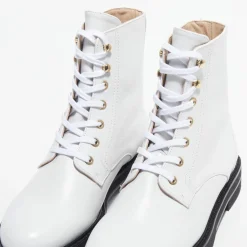 Boots en Cuir Mila Lift blanches-Stuart Weitzman Discount