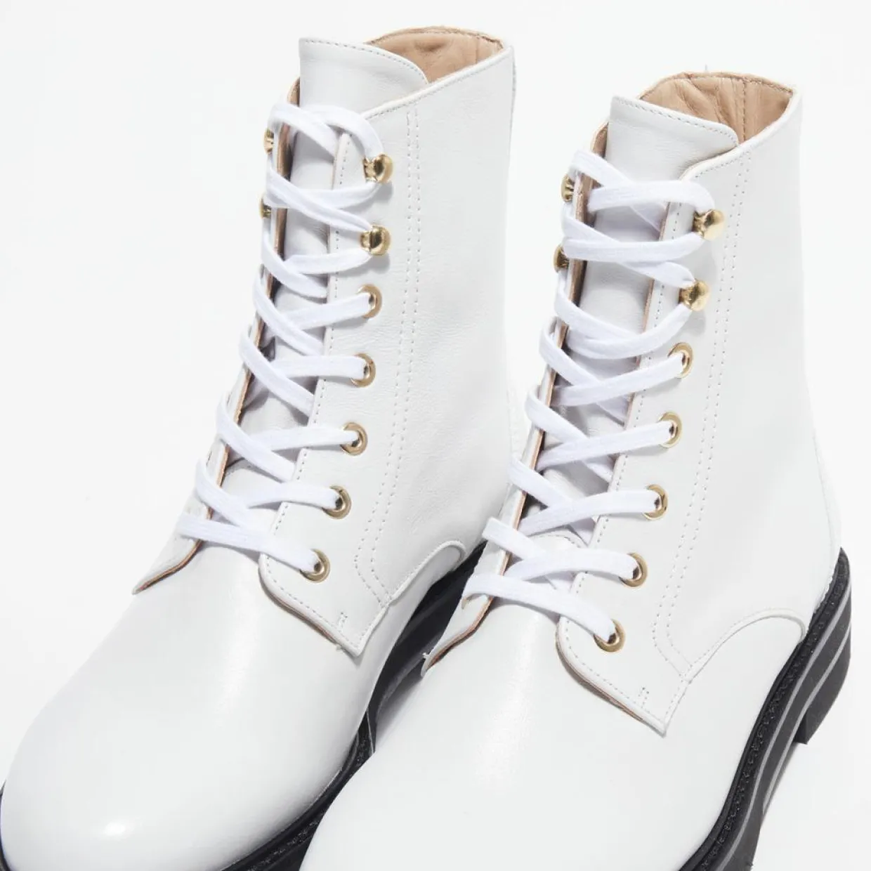Boots en Cuir Mila Lift blanches-Stuart Weitzman Discount
