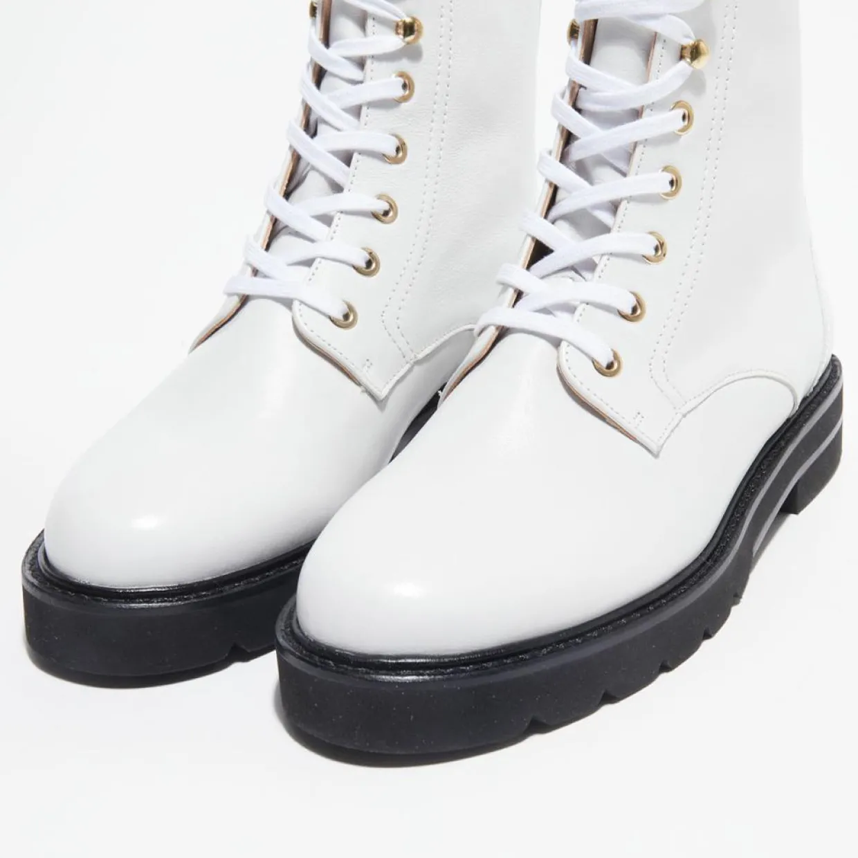 Boots en Cuir Mila Lift blanches-Stuart Weitzman Discount