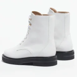 Boots en Cuir Mila Lift blanches-Stuart Weitzman Discount