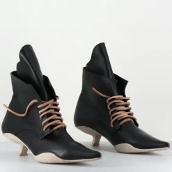 Boots en Cuir mina noires-SDM Hot