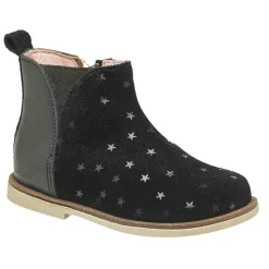 Boots en Cuir Mooky noir/argenté-Kickers Sale