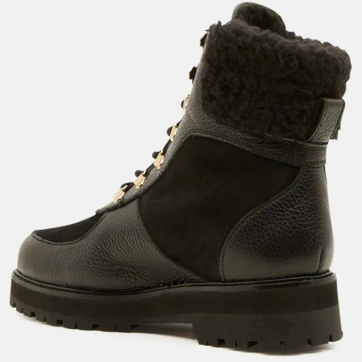 Femme Flattered Bottines^Boots en Cuir Mountain Lacet noires