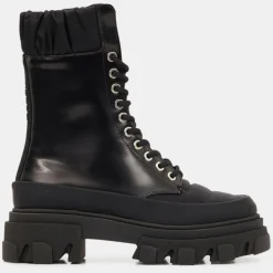Boots en Cuir Netty noires-Ganni Outlet