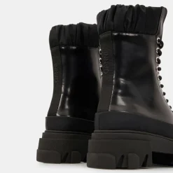 Boots en Cuir Netty noires-Ganni Outlet