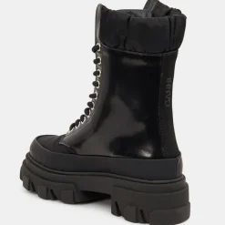 Boots en Cuir Netty noires-Ganni Outlet