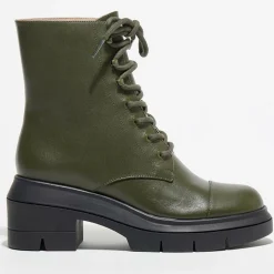 Boots en Cuir Nisha kaki - Talon 7,5 cm-Stuart Weitzman