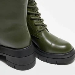 Boots en Cuir Nisha kaki - Talon 7,5 cm-Stuart Weitzman