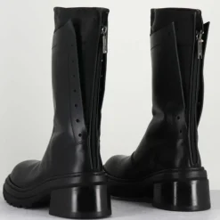 Boots en Cuir noires - Talon 5 cm-Lemargo Discount