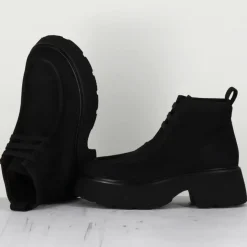 Femme Oa Non Fashion Bottines^Boots en Cuir noires - Talon 6 cm