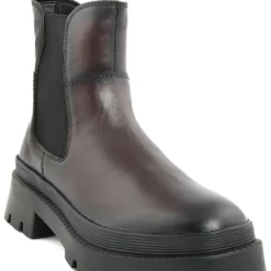 Femme Lab78 Bottines^Boots en Cuir Olivia bordeaux