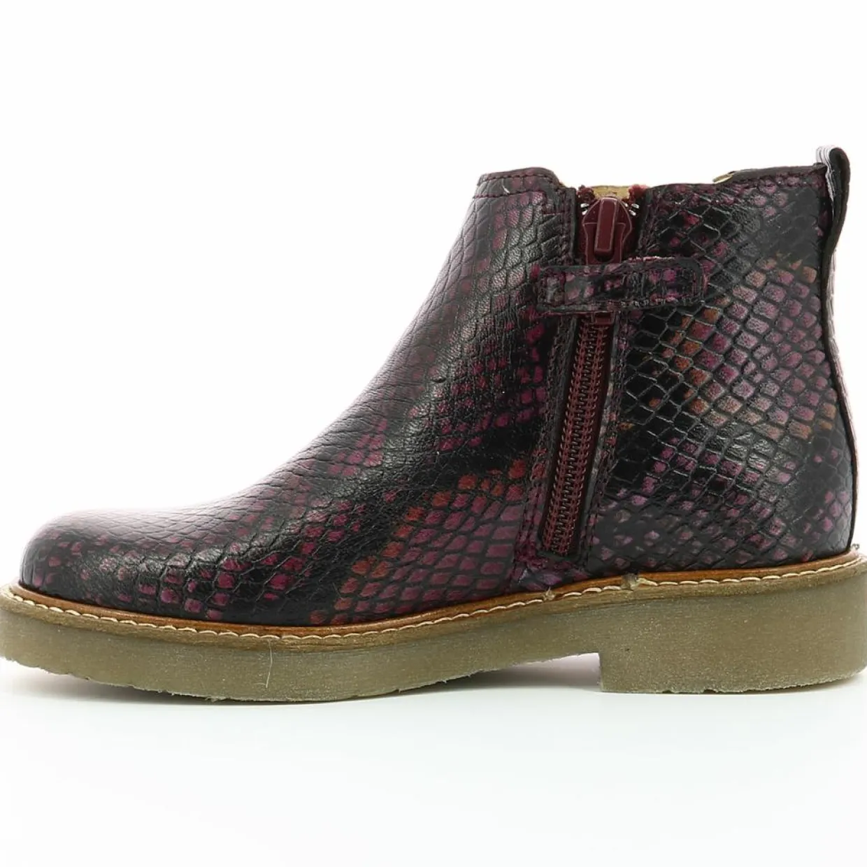 Boots en Cuir Oxalide bordeaux-Kickers Sale