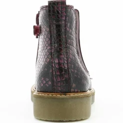 Boots en Cuir Oxalide bordeaux-Kickers Sale
