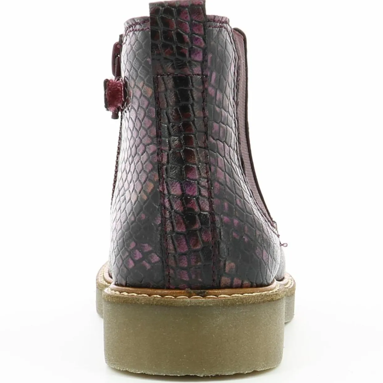 Boots en Cuir Oxalide bordeaux-Kickers Sale