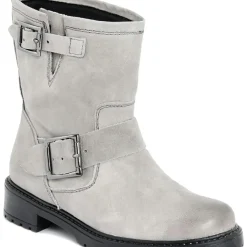 Femme Lab78 Bottines^Boots en Cuir Pia grises