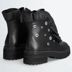 Femme Liu-Jo Bottines^Boots en Cuir Pink noires