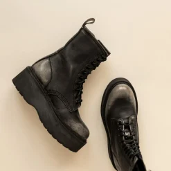 Boots en Cuir Romy effet usé grises - Talon 6 cm-Jonak Best