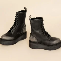 Boots en Cuir Romy effet usé grises - Talon 6 cm-Jonak Best