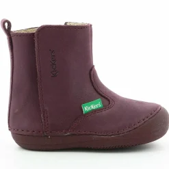 Enfant Kickers Bébé^Boots en Cuir Socool violet foncé
