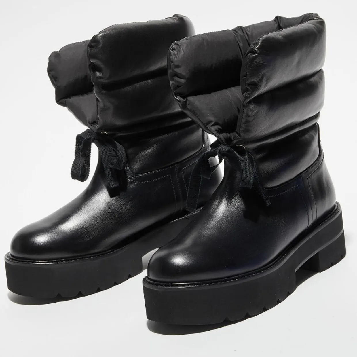 Femme Stuart Weitzman Bottines^Boots en Cuir Tyler Ultralift noires - Talon 5 cm