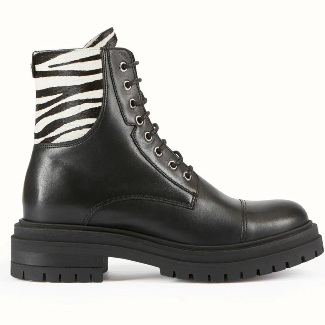 Boots en Cuir Verenice noires-Cosmoparis New