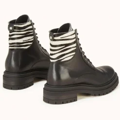 Boots en Cuir Verenice noires-Cosmoparis New