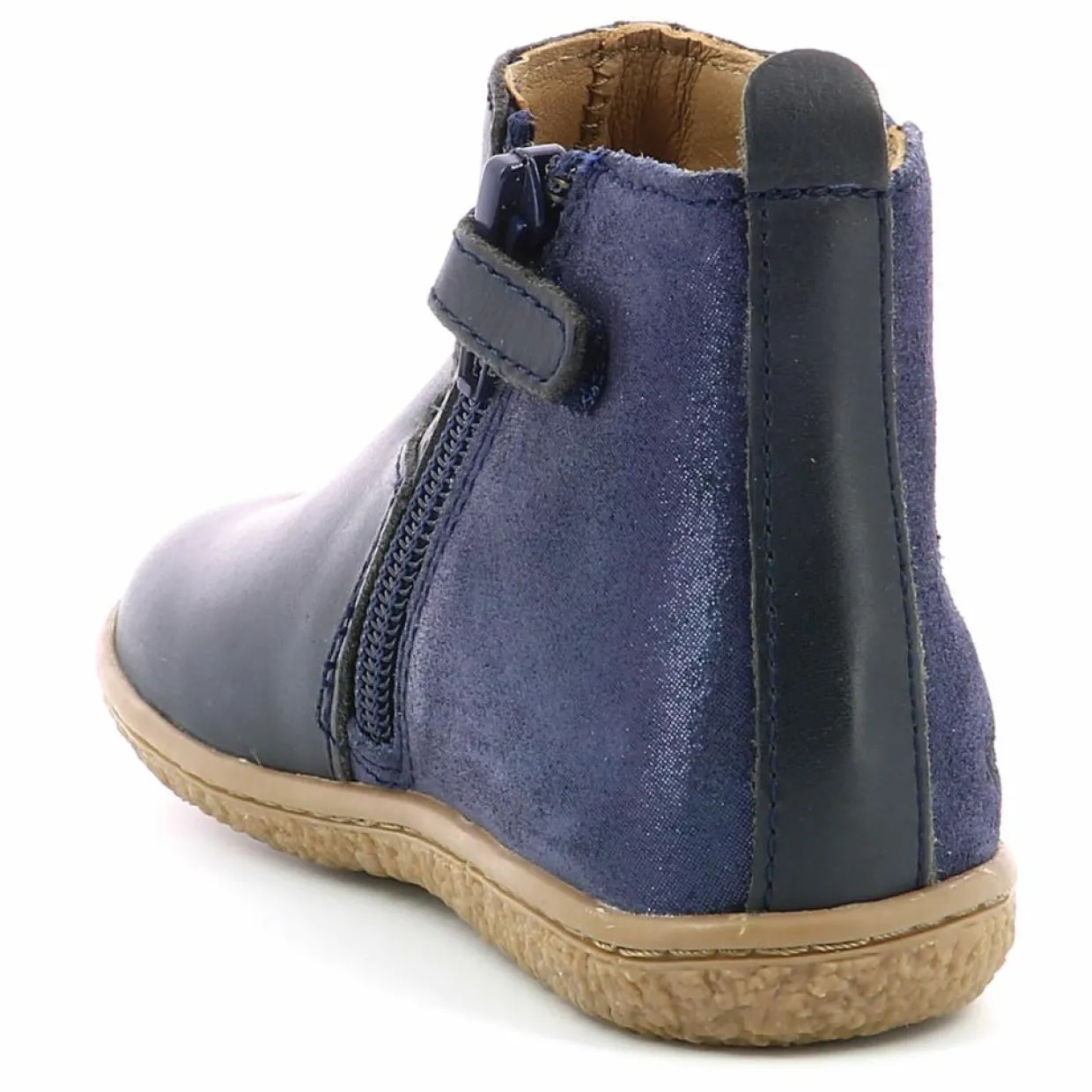 Enfant Kickers Bébé^Boots en Cuir Vermillon marine