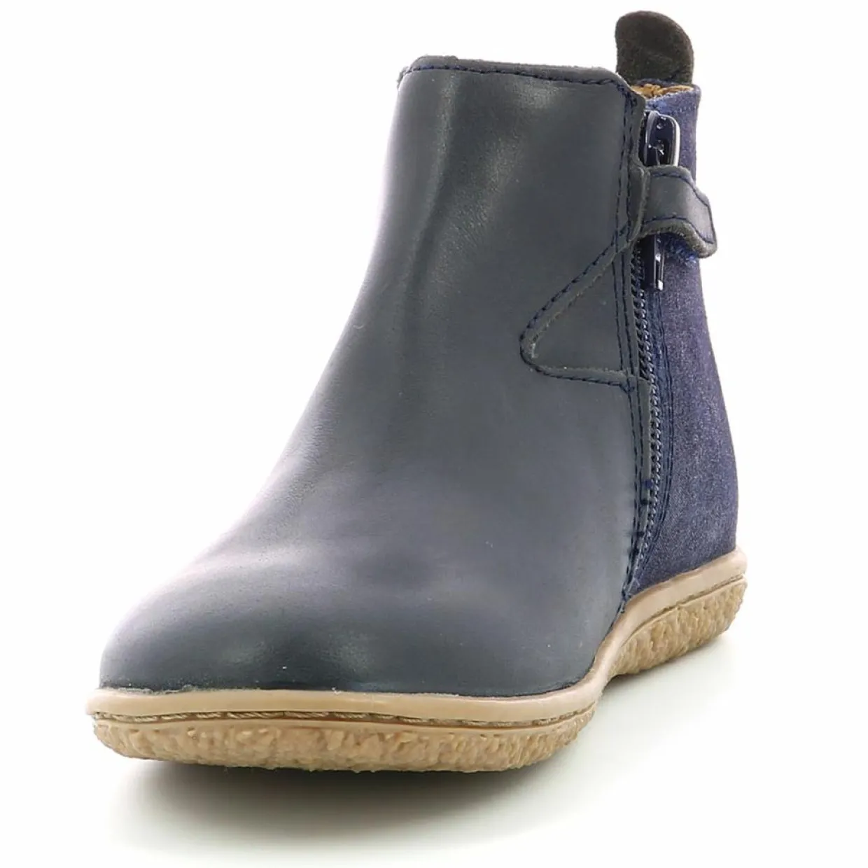 Enfant Kickers Bébé^Boots en Cuir Vermillon marine