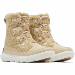 Boots en fausse fourrure doublure polaire Explorer II beiges-Sorel