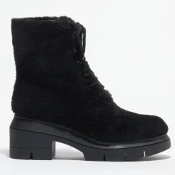 Boots en Peau de Mouton Nisha noires - Talon 7,5 cm-Stuart Weitzman