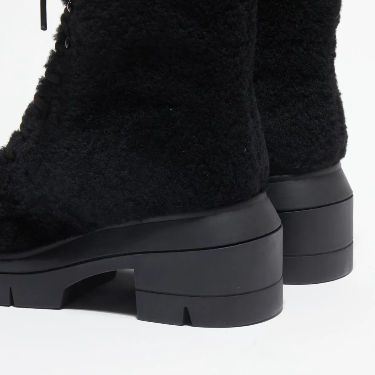 Boots en Peau de Mouton Nisha noires - Talon 7,5 cm-Stuart Weitzman