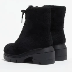Boots en Peau de Mouton Nisha noires - Talon 7,5 cm-Stuart Weitzman