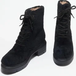 Boots en Peau de Mouton Nisha noires - Talon 7,5 cm-Stuart Weitzman