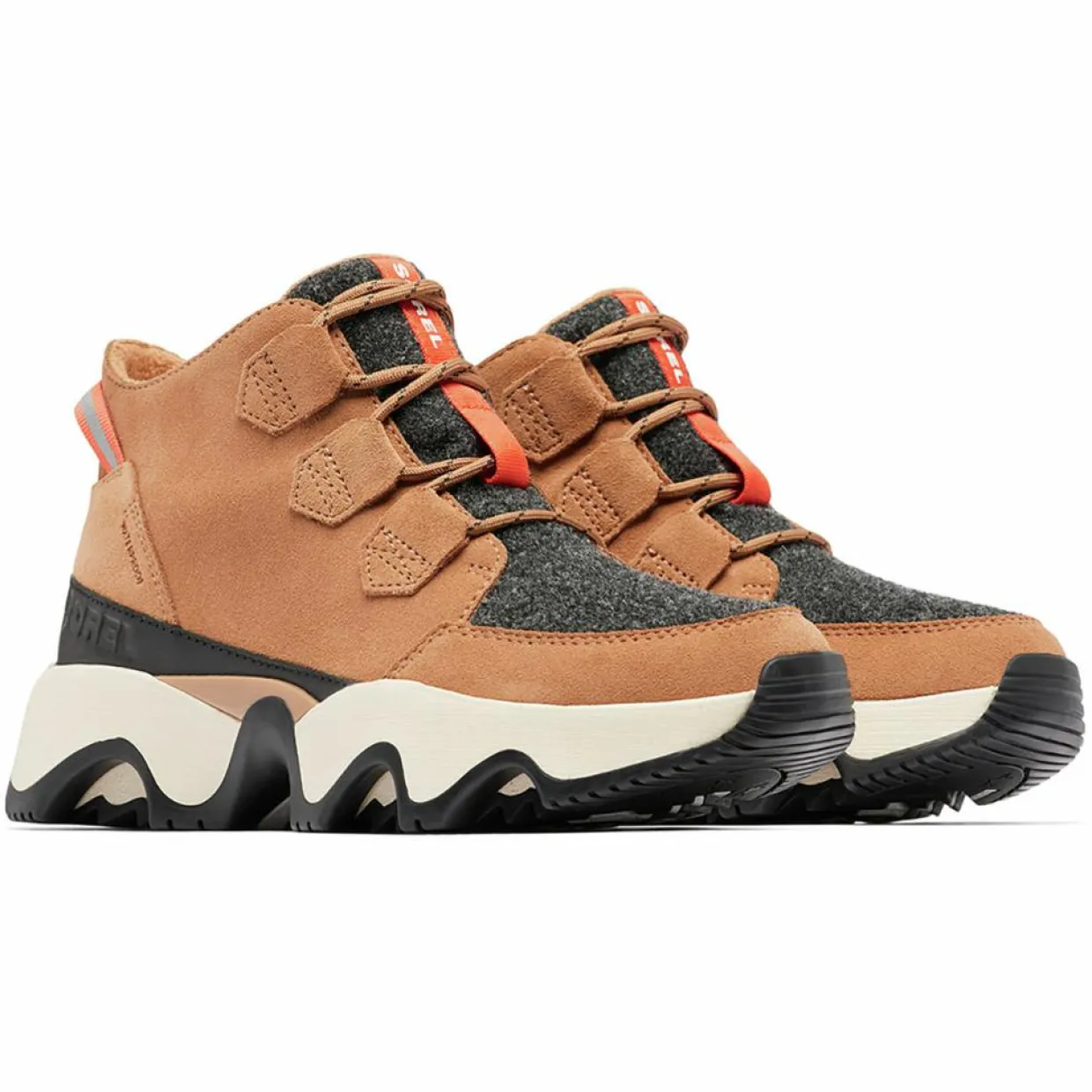 Femme Sorel Bottines^Boots en Velours de Cuir doublure polaire Kinetic cognac