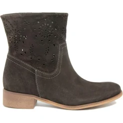 Boots en Velours de Cuir Camilla kaki-Lab78 Outlet