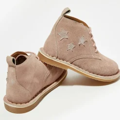 Enfant Apologie Fille^Boots en Velours de Cuir Lou beige rosé