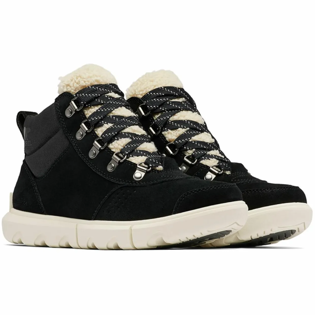 Femme Sorel Bottines^Boots en Velours de Cuir Explorer Next noires