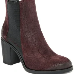 Boots en Velours de Cuir Lou marron - Talon 8 cm-Lab78 Outlet