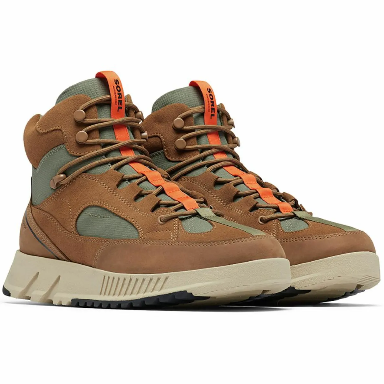Homme Sorel Boots^Boots en Velours de Cuir Mac Hill cognac/gris