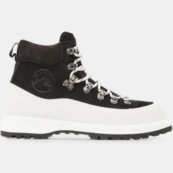 Boots en Velours de Cuir Roccia noir/blanc-Diemme Clearance