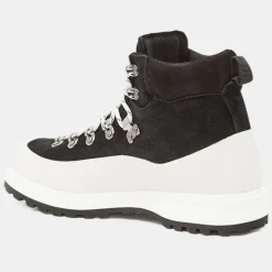 Boots en Velours de Cuir Roccia noir/blanc-Diemme Clearance